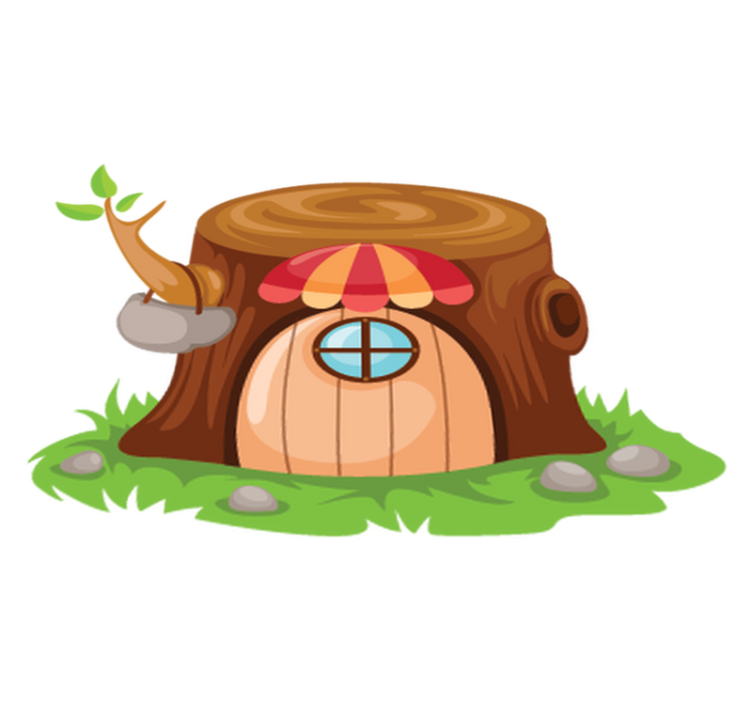 Alfombra vinílica infantil casa del baúl - TenVinilo