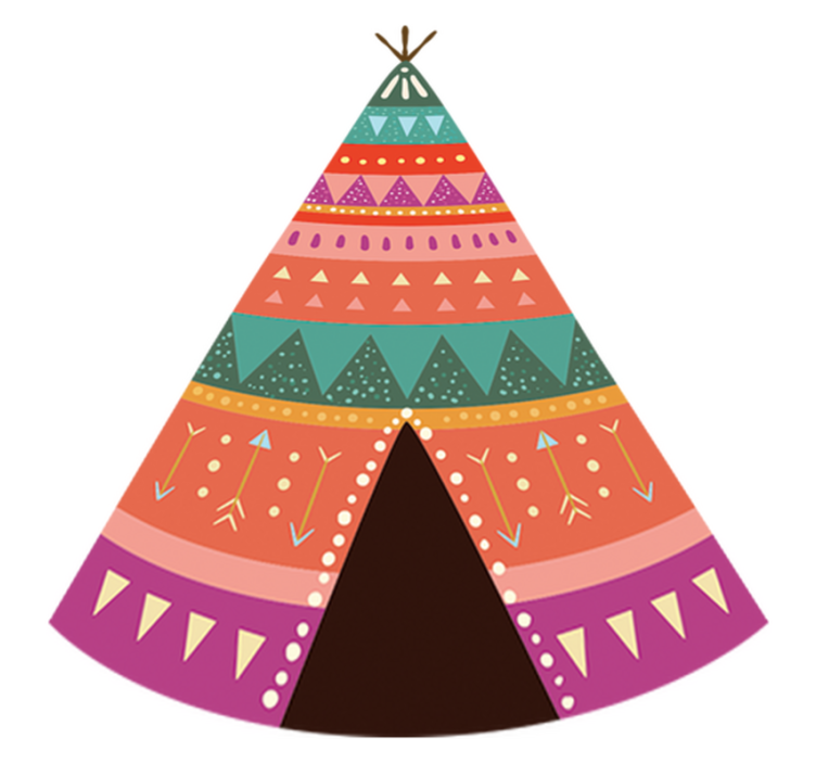 Alfombra vinílica infantil cabecero de tienda india - TenVinilo