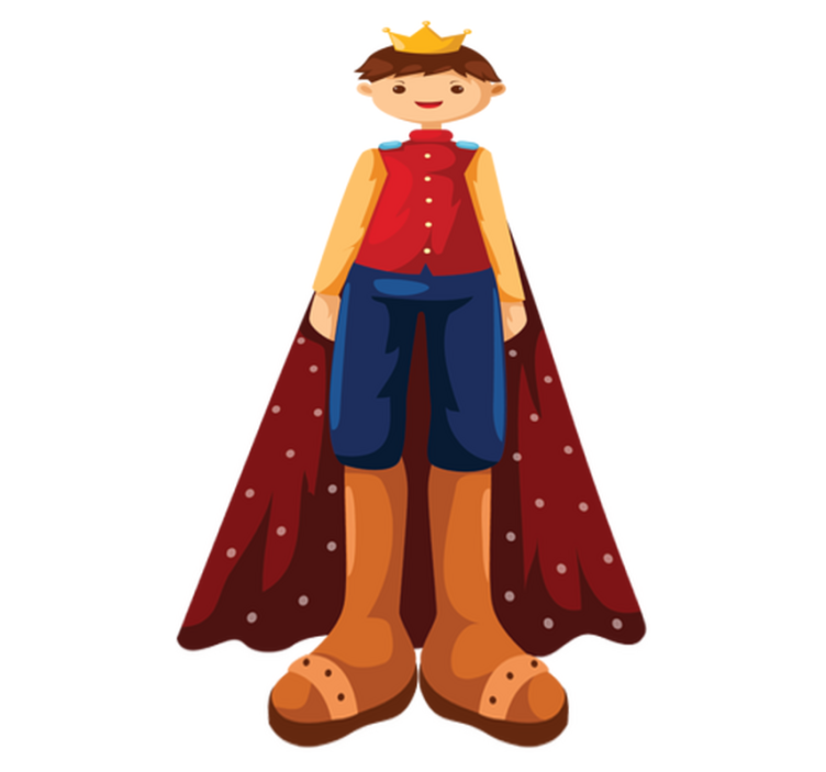 Alfombra vinílica infantil ilustración de rey - TenVinilo