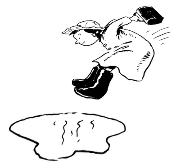 Alfombra vinílica infantil saltando al charco - TenVinilo