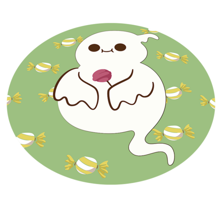 Alfombra vinílica infantil fantasma divertido infantil - TenVinilo