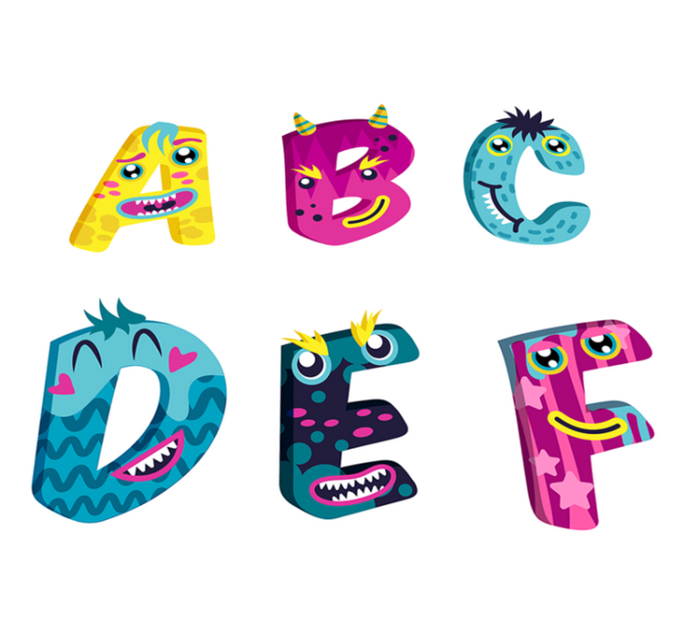 Alfombra vinílica infantil letras del abecedario - TenVinilo