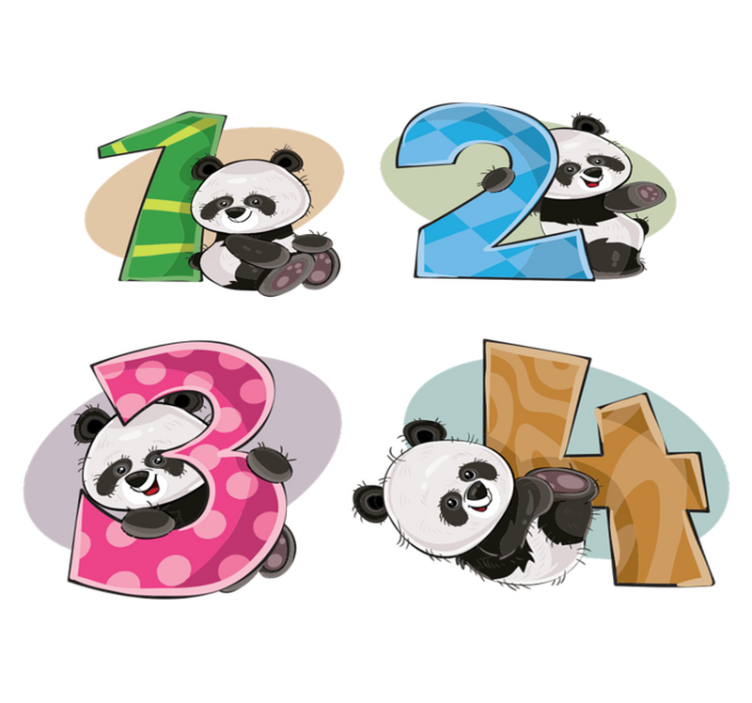 Alfombra vinílica infantil 4 pandas - TenVinilo