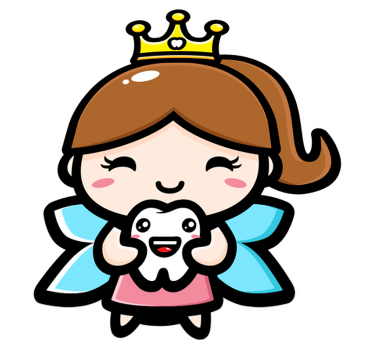 Alfombra vinílica infantil diseño lindo hada de los dientes - TenVinilo