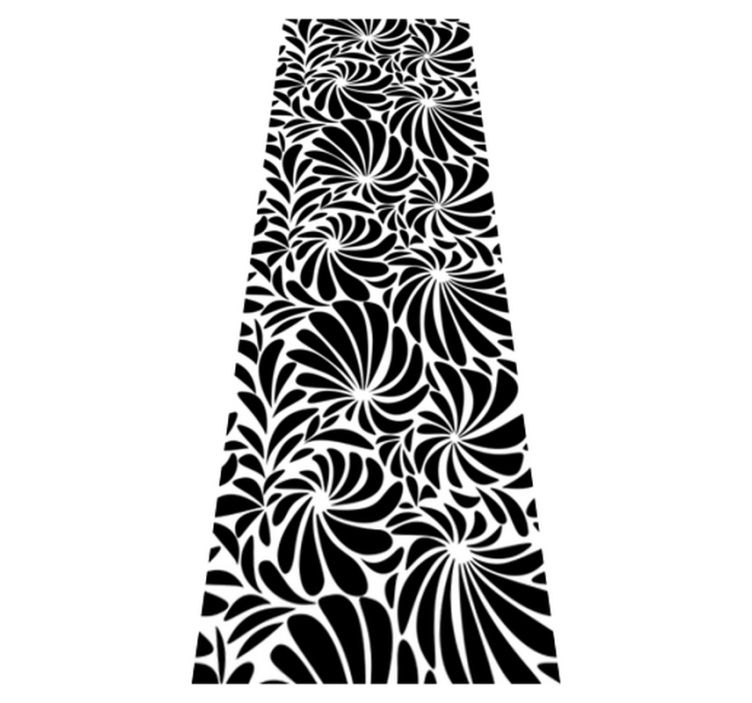Alfombra vinílica baño hojas blancas - TenVinilo