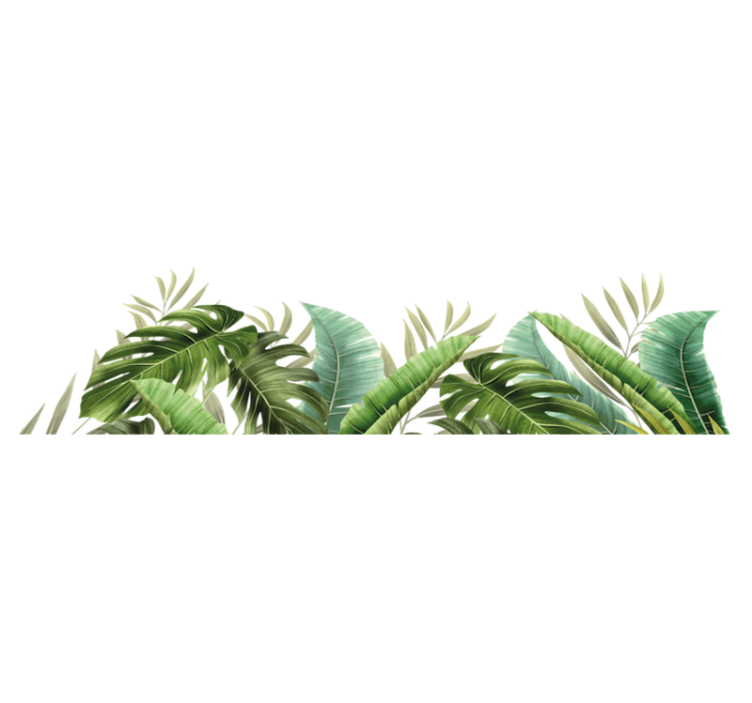 Alfombra vinílica baño plantas tropicales - TenVinilo