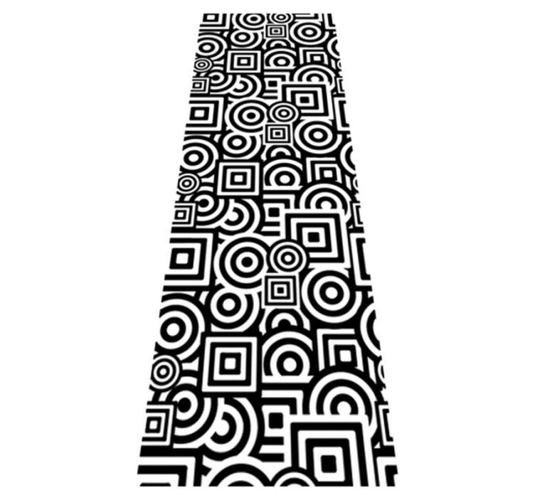 Alfombra vinílica baño diseño de círculos concéntricos - TenVinilo