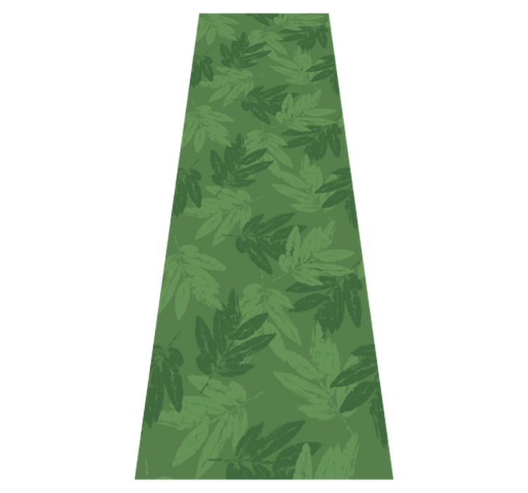 Alfombra vinílica oficina patrón simple de hojas verdes - TenVinilo