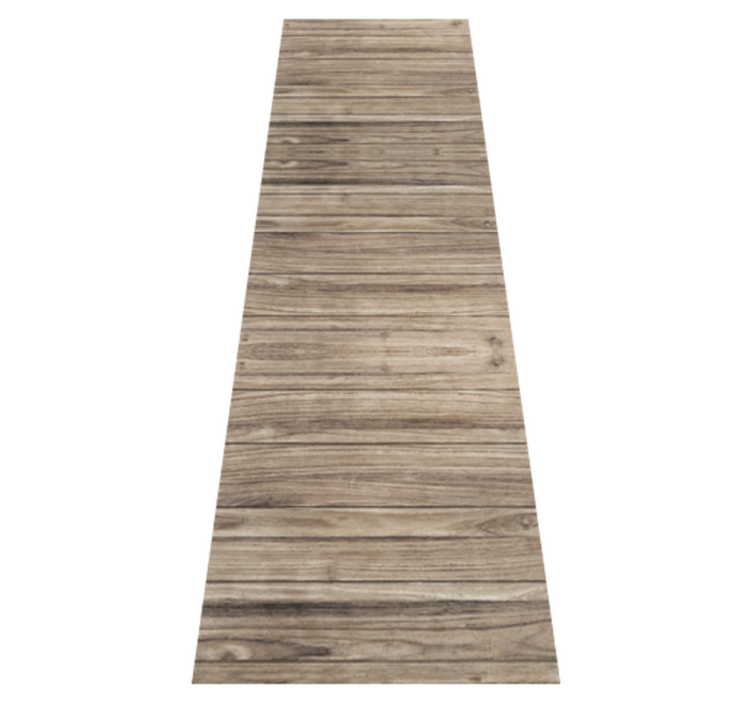 Alfombra vinílica oficina tablones de madera gris rústico - TenVinilo
