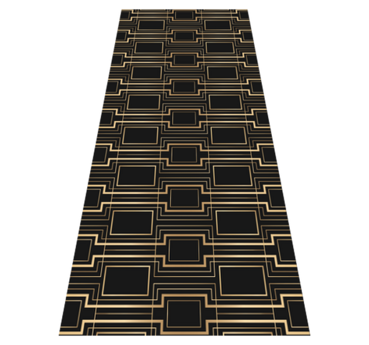 Alfombra vinílica oficina diseño en marcos dorados - TenVinilo