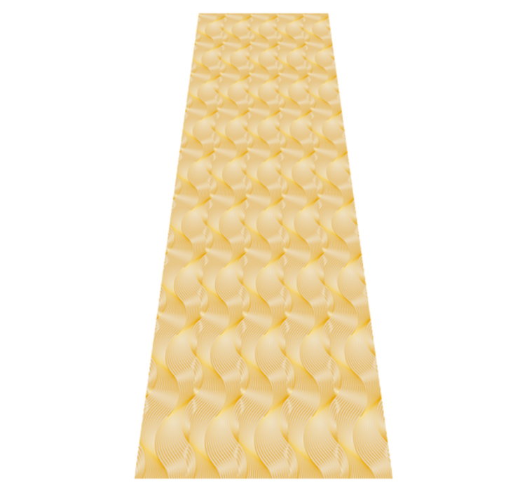 Alfombra vinílica oficina ilusión de olas doradas - TenVinilo
