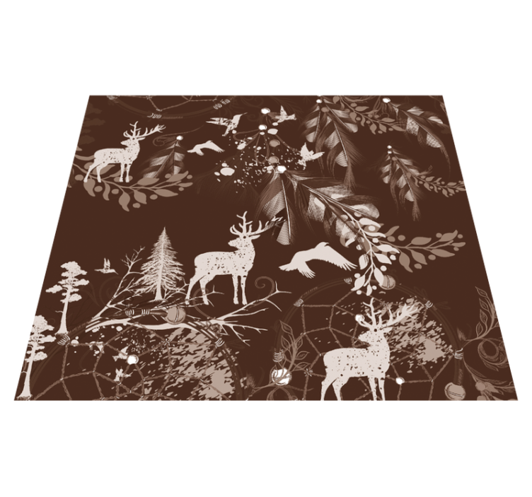 Alfombra vinílica dormitorio ciervo decorativo - TenVinilo