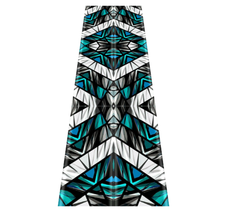 Alfombra vinílica dormitorio graffiti negro azul y blanco - TenVinilo