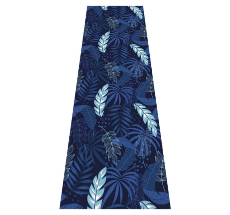 Alfombra vinílica dormitorio maranta azul y pantera - TenVinilo