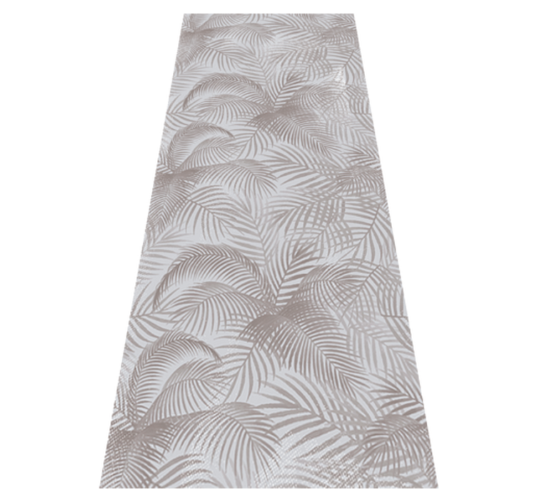 Alfombra vinílica dormitorio botánica elegante gris 80's - TenVinilo