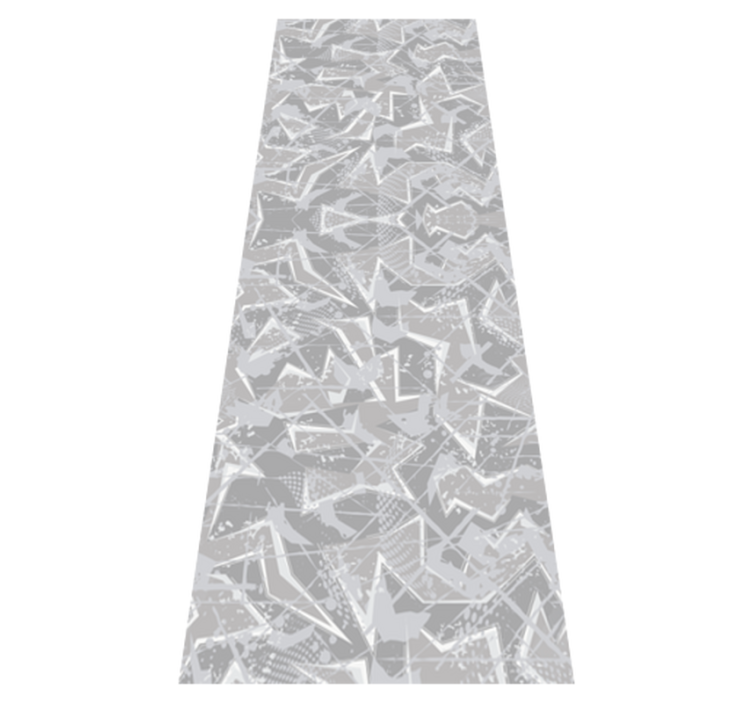 Alfombra vinílica dormitorio gráficos finos gris 80's - TenVinilo
