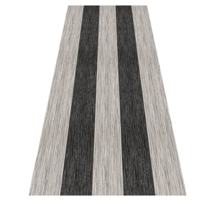 Alfombra vinílica dormitorio efecto madera blanco y negro - TenVinilo