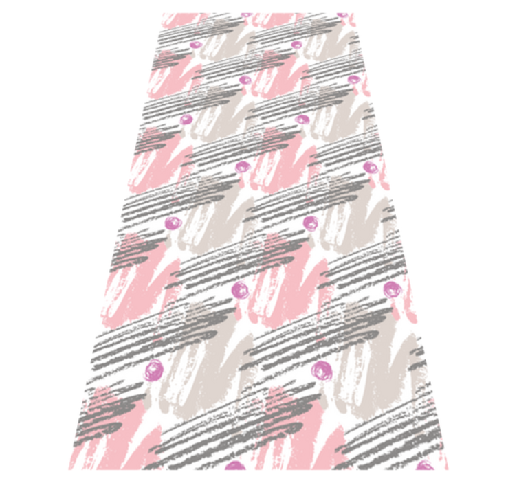 Alfombra vinílica dormitorio trazos rosa y gris - TenVinilo