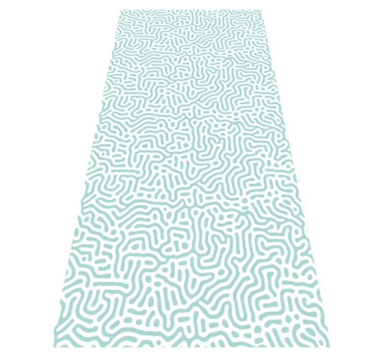 Alfombra vinílica dormitorio patrón natural verde y blanco - TenVinilo