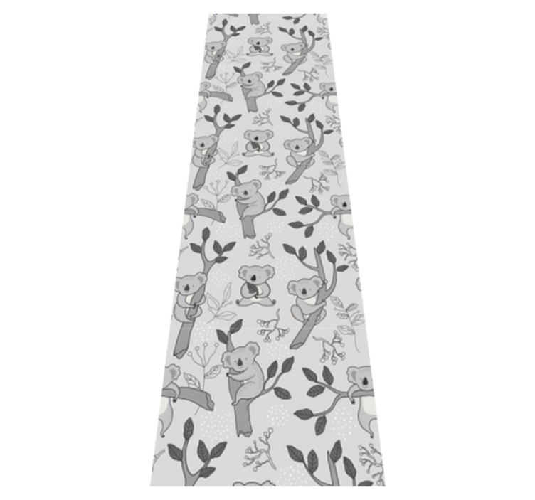 Alfombra vinílica dormitorio patrón gris koala - TenVinilo