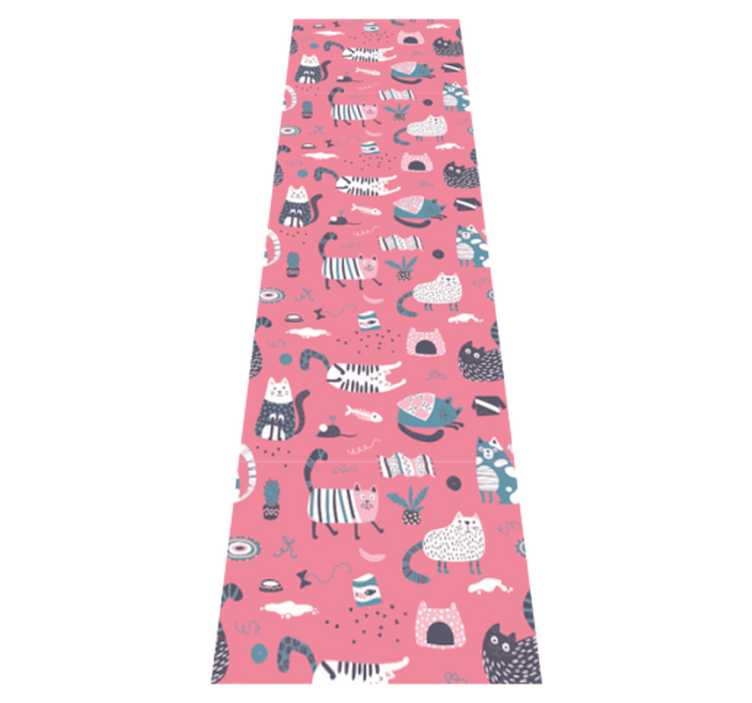 Alfombra vinílica dormitorio gatitos nórdicos - TenVinilo