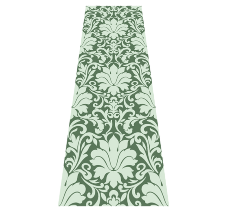 Alfombra vinílica dormitorio verde esmeralda ornamental - TenVinilo