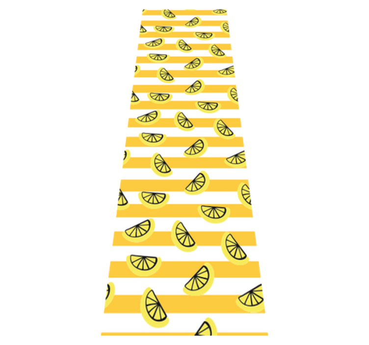 Alfombra vinílica dormitorio diseño de limones - TenVinilo