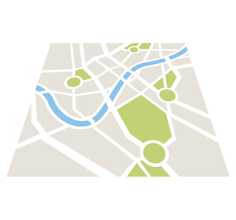 Alfombra vinílica infantil mapa de la ciudad - TenVinilo