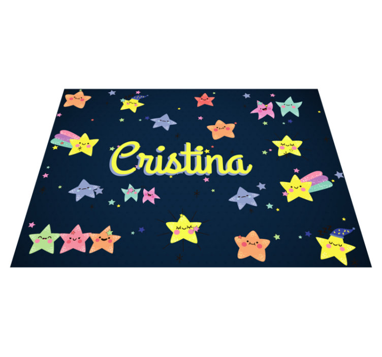 Alfombra vinílica personalizable estrellado personalizado - TenVinilo