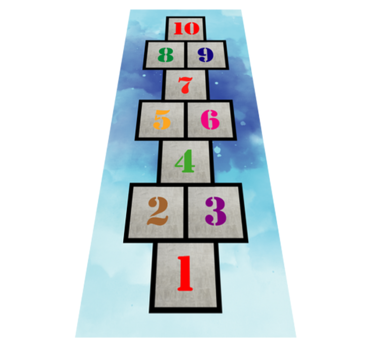 Alfombra vinílica juegos diversión de rayuela - TenVinilo