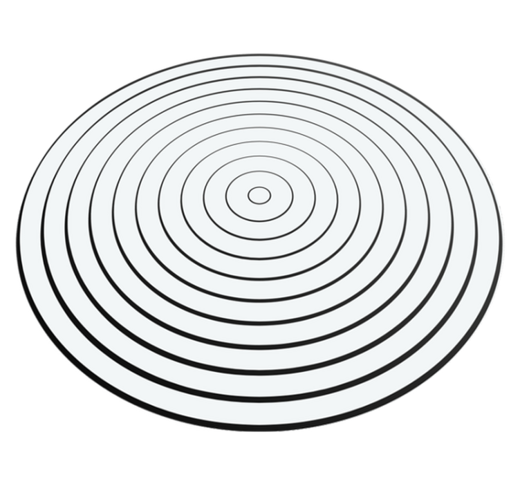 Alfombra vinílica geométrica diseño circular simplista - TenVinilo