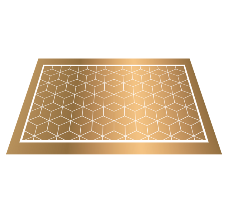 Alfombra vinílica geométrica cubos fabulosos - TenVinilo