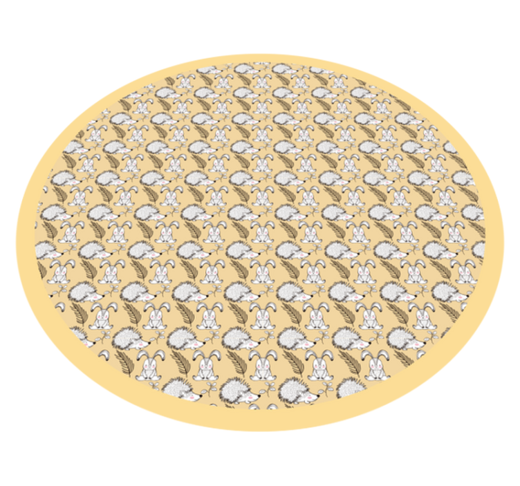 Alfombra vinílica bebé ilustración de erizo - TenVinilo