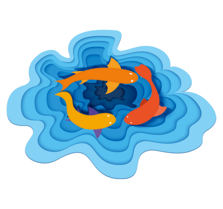 Aflombra vinílica animales peces redondos - TenVinilo