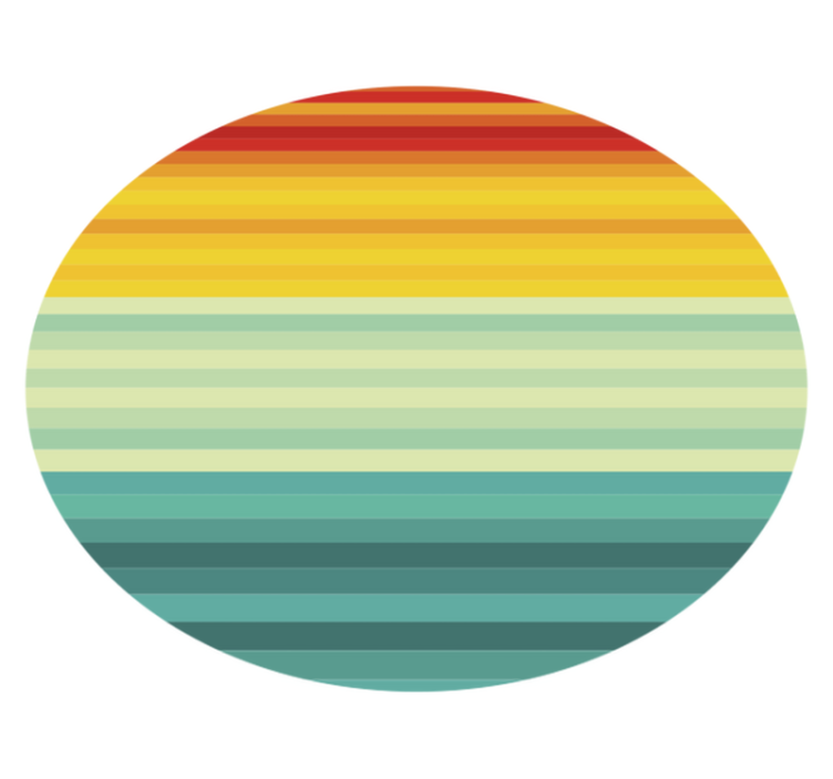 Alfombra vinílica rayas círculo de rayas del arco iris - TenVinilo