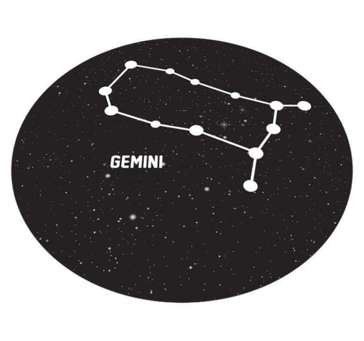 Alfombra vinílica estrellas constelación de géminis - TenVinilo