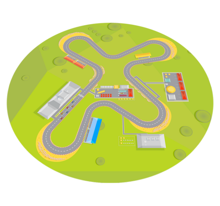 Alfombra vinílica carretera pista juguetona - TenVinilo