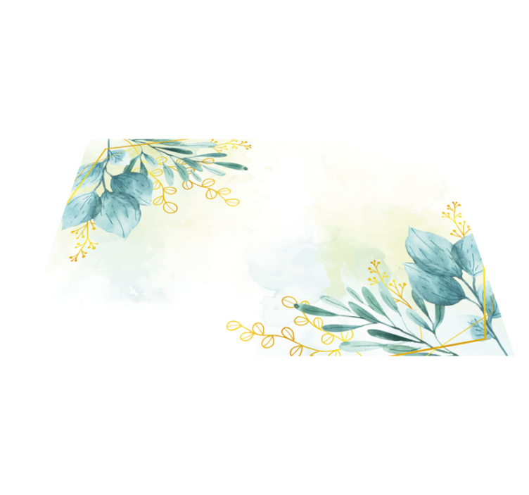 Alfombra vinílica flores elegancia con motivos botánicos - TenVinilo