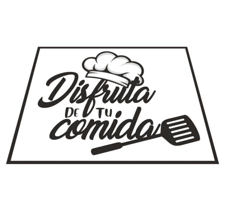 Alfombra vinílica cocina disfruta de tu comida - TenVinilo