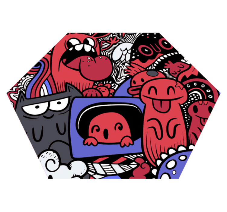 Alfombra vinílica infantil monstruos juguetones - TenVinilo