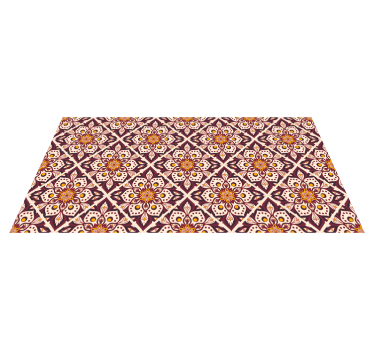 Alfombra vinílica mosaico patrón mandala - TenVinilo