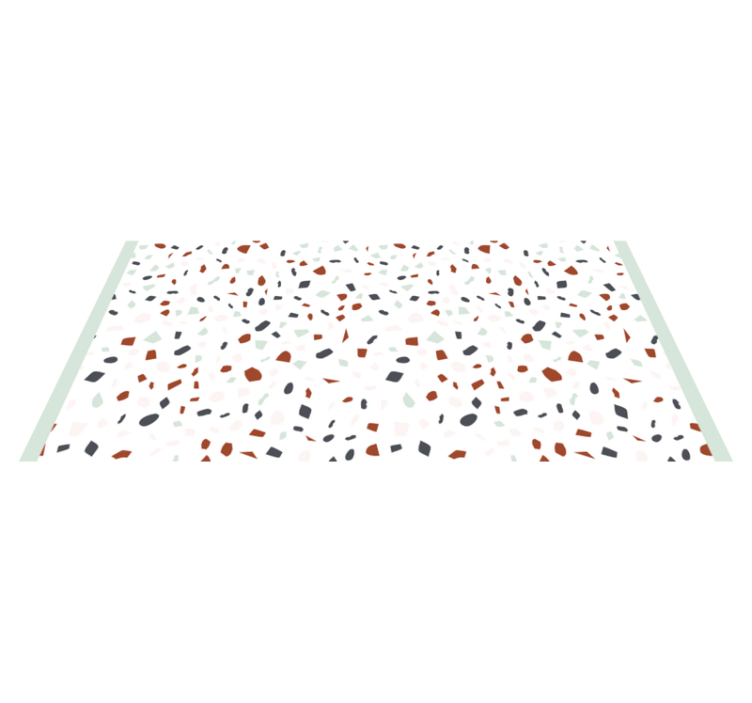 Alfombra vinilo mosaico terrazzo blanco - TenVinilo