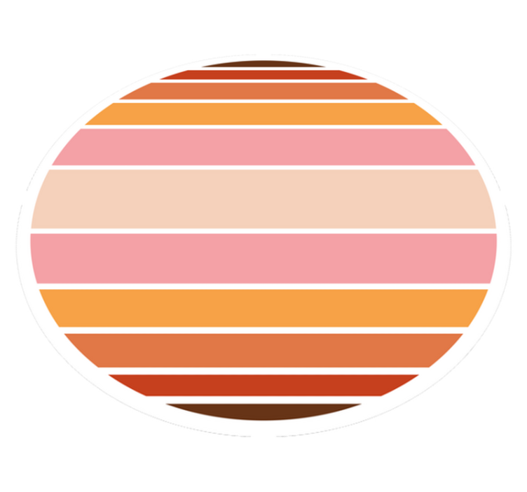 Alfombra vinílica rayas diseño ovalado a rayas - TenVinilo