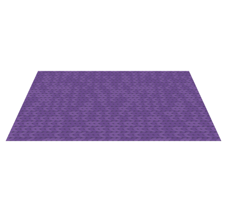 Alfombra vinílica imitación patrón trenzado morado - TenVinilo