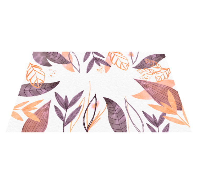 Alfombra vinílica despacho hojas de oro - TenVinilo