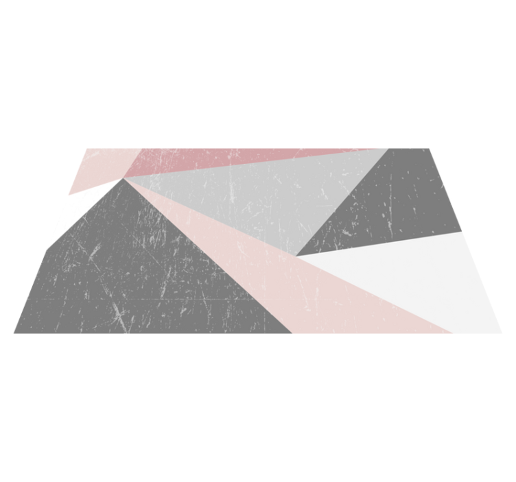 Alfombra vinílica geométrica con formas superpuestas - TenVinilo