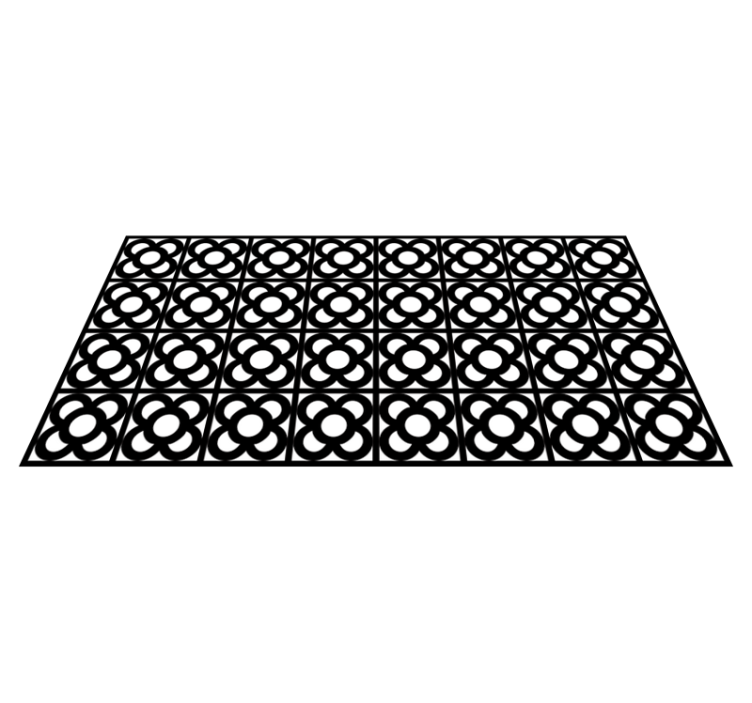 Alfombra vinílica geométrica motivos circulares - TenVinilo