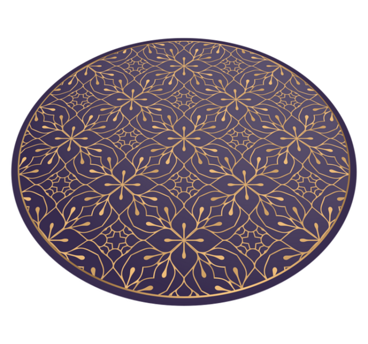 Alfombra vinílica mandala mandala floral elegancia - TenVinilo
