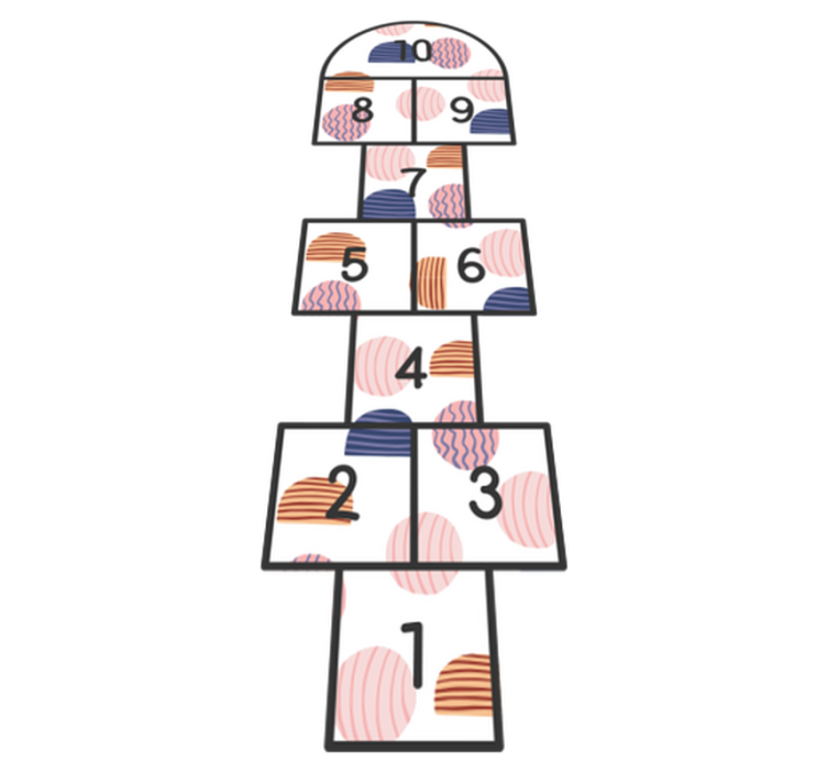 Alfombra vinílica abecedario números de rayuela - TenVinilo