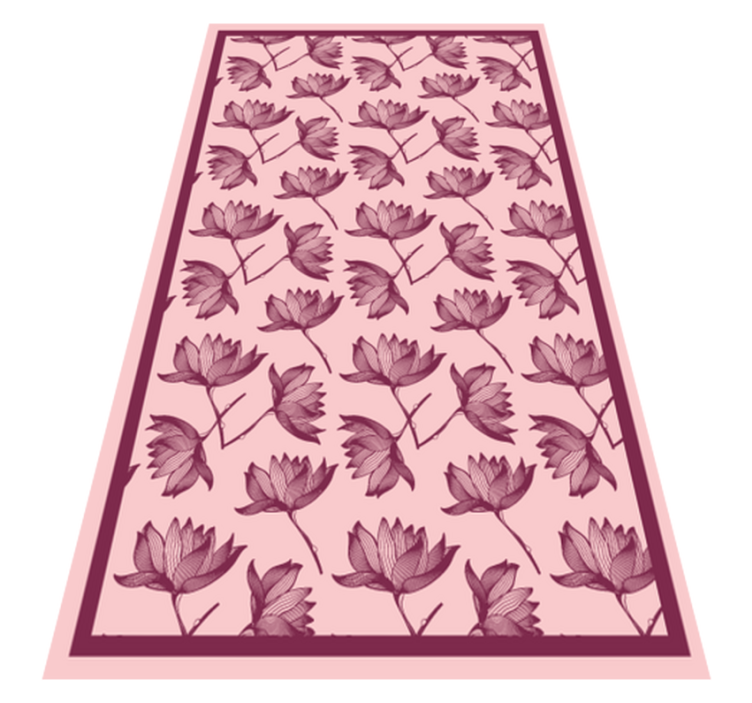 Alfombra vinílica flores decoración con motivos florales - TenVinilo